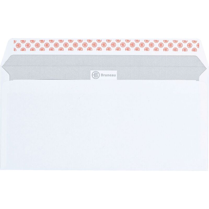 Enveloppe Bruneau 90 g/m² avec bande protectrice blanche - Boîte de 500