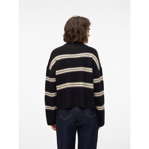 Vero Moda Dazzle Striktrøje, Black/Birch, L