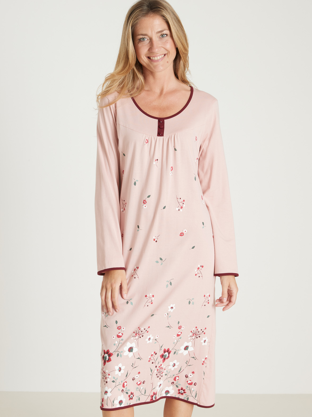 Chemise de nuit longue manches longues