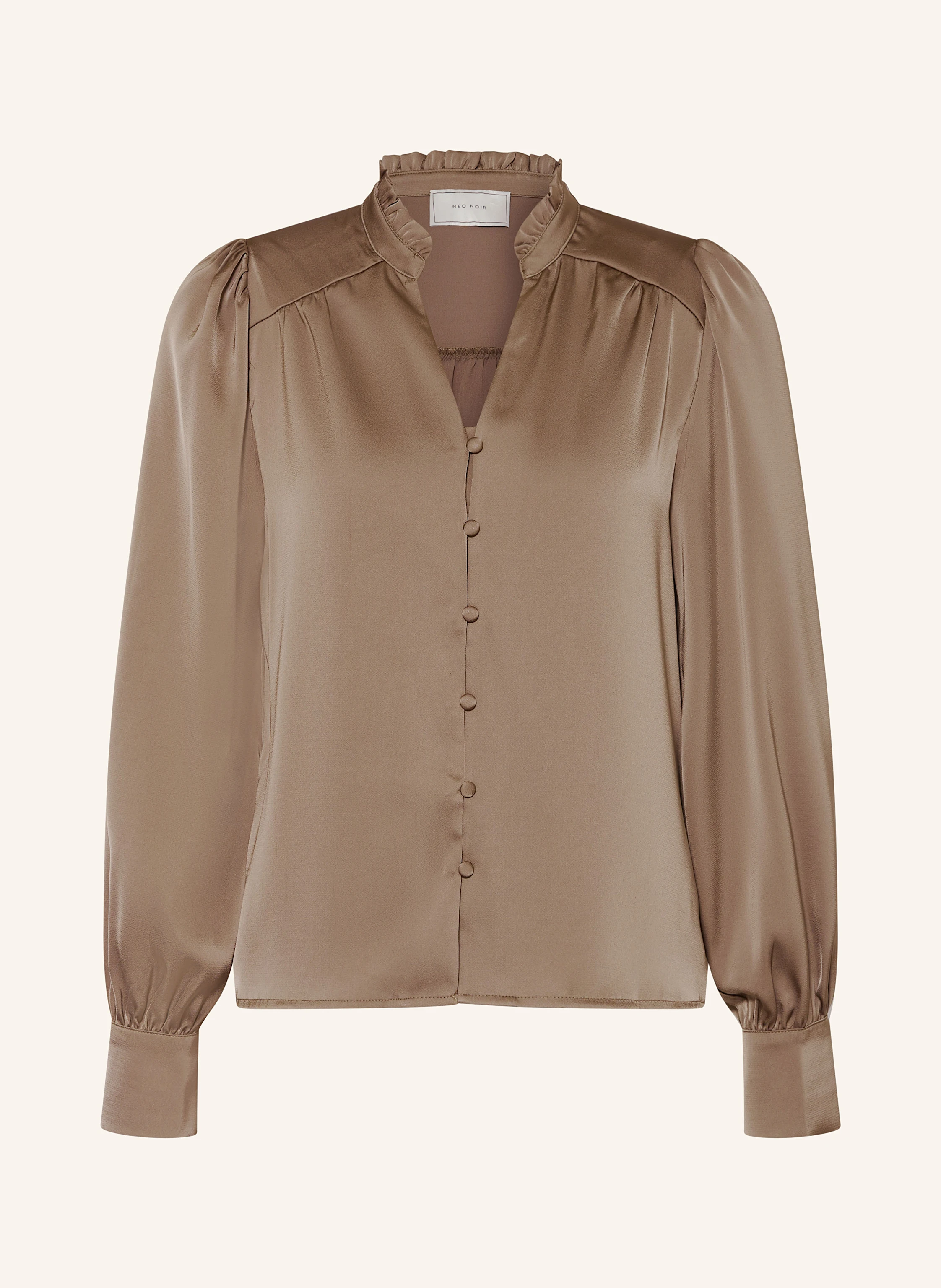 NEO NOIR Satinbluse MASSIMA mit Rüschen
