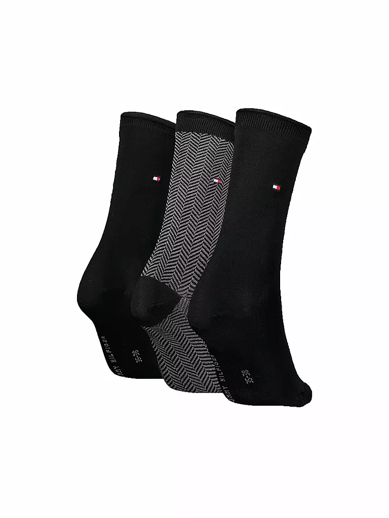 TOMMY HILFIGER Socken Geschenkbox 3er Pkg black schwarz
