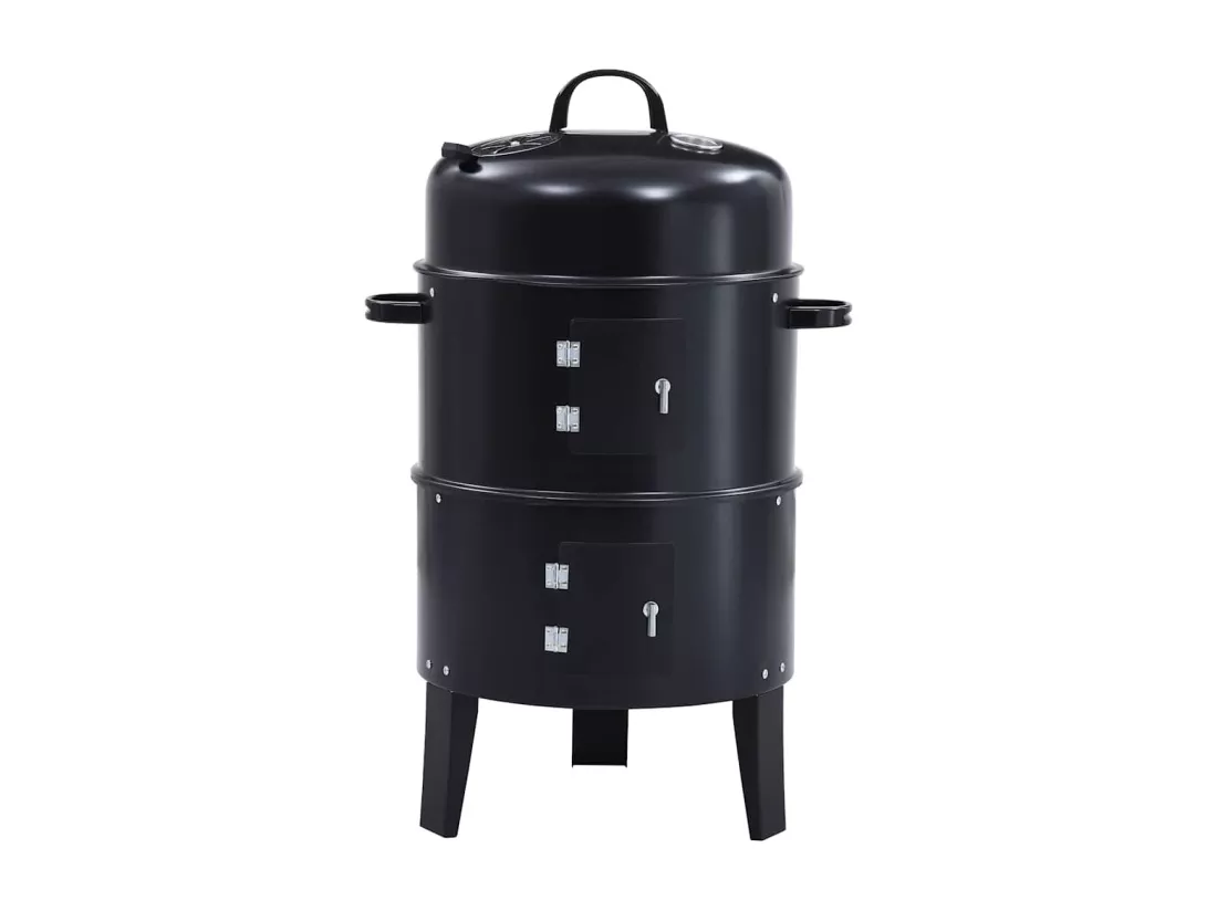 Gril barbecue au charbon 3 en 1 40x80 cm
