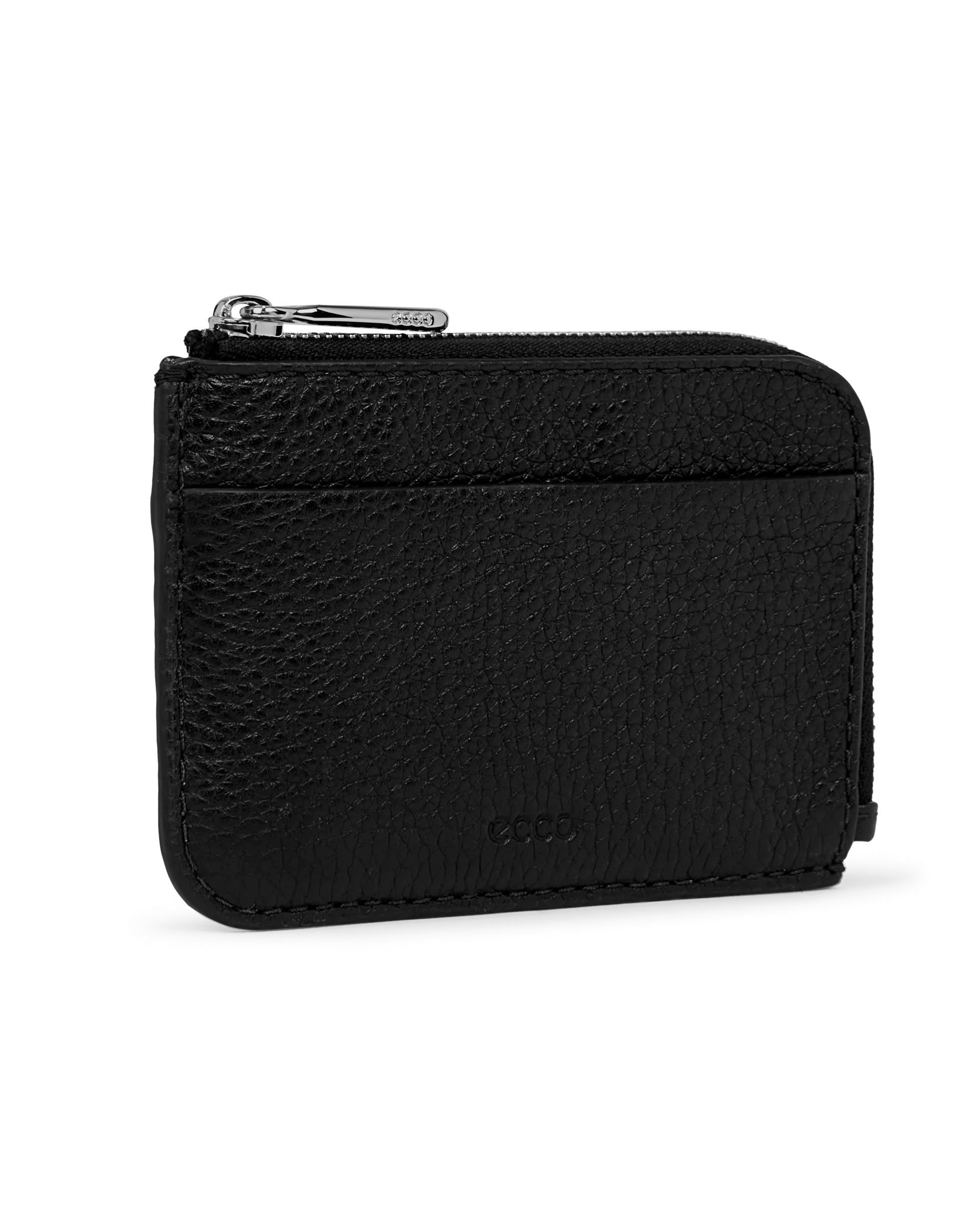 ECCO Card Case Kartenetui aus Leder Schwarz 8X12X1,5 cm