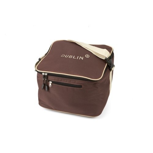 Bolsa Imperial para capacete de equitação, cor chocolate/creme