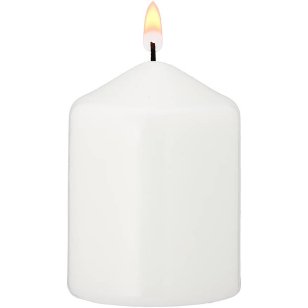 Blokker Stompkaars - 6x8 cm - Wit
