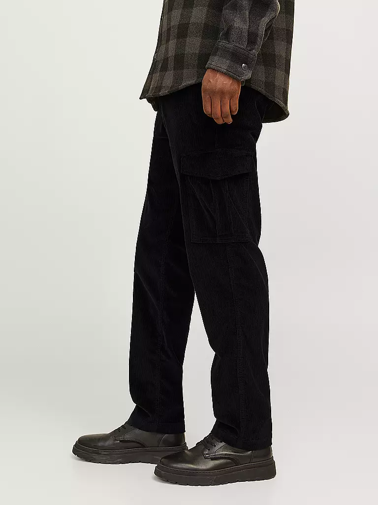 JACK & JONES Cargohose JPSTKANE schwarz