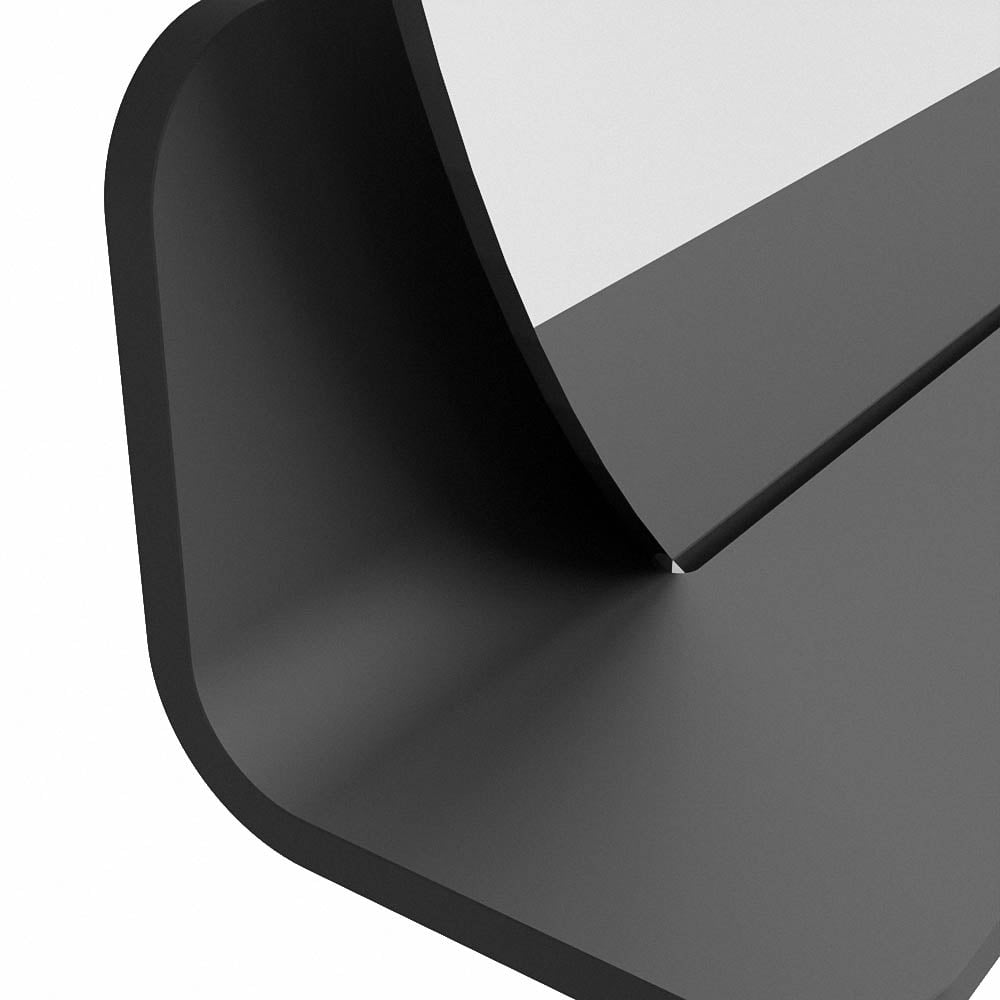 Mondiaz Spot spiegel rond Ø70cm met planchet dark grey