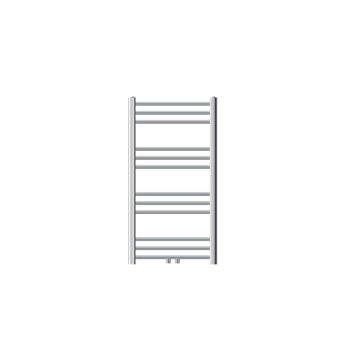 ECD Germany Badkamerradiator - 500 x 800 mm - Chroom - Recht met middenaansluiting - Radiator Handdoekwarmer Handdoekdroger