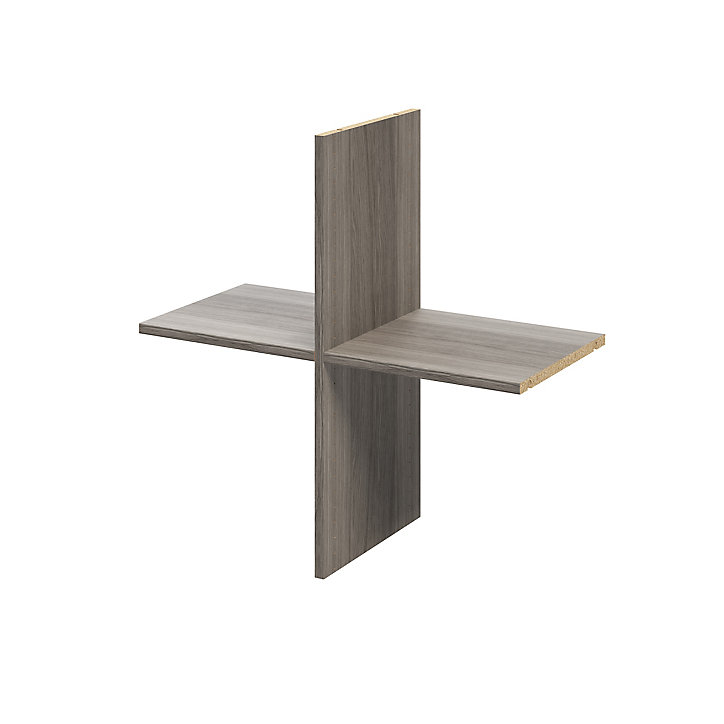 Croisillon pour étagère effet chêne grisé GoodHome Atomia H. 71,4 x L. 71,4 x P. 33,2 cm