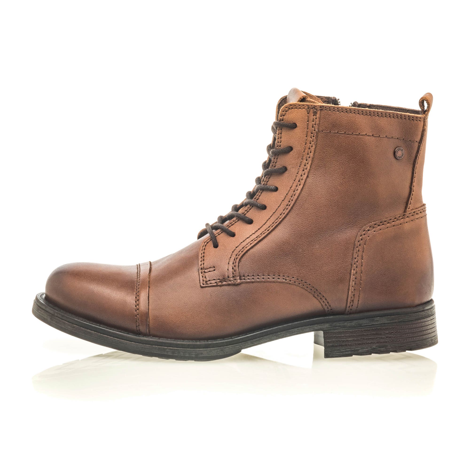 Boots Homme en cuir cognac