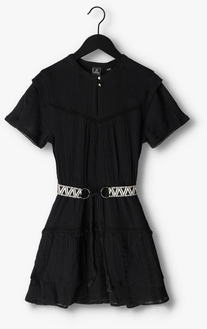 INDIAN BLUE JEANS zwarte indian blue jeans mini jurk little black dress boho belt