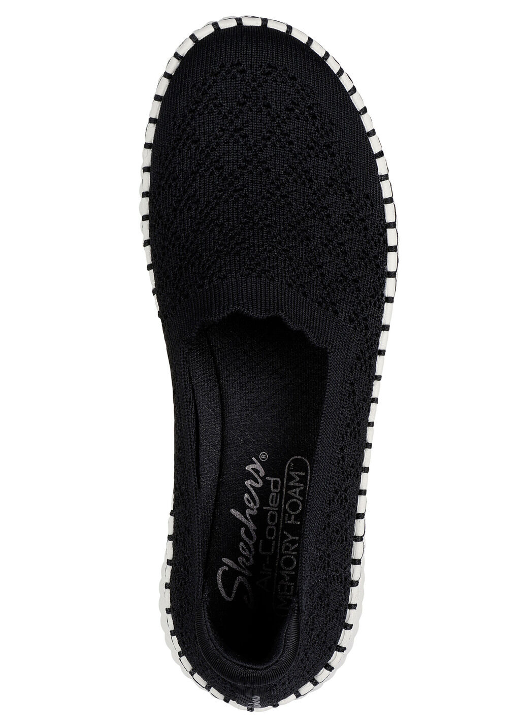 SKECHERS Slipper aus dehnbarem Strick-Material