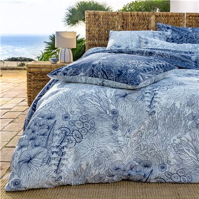 Linge de lit motif fonds sous-marins - BECQUET CRÉATION