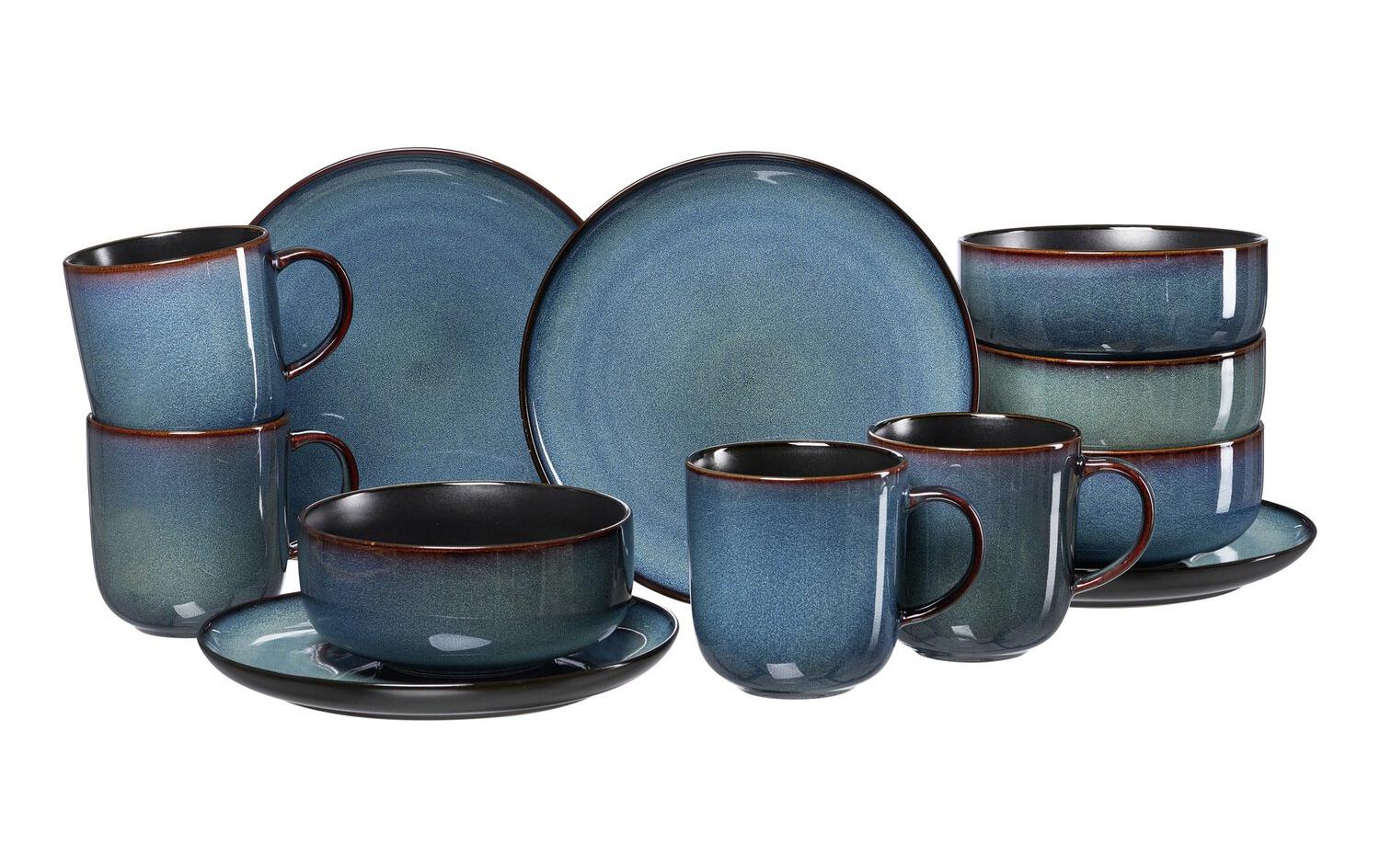 Kaffee-Service Bali 12-teilig, BlauFrühstück-Servierset