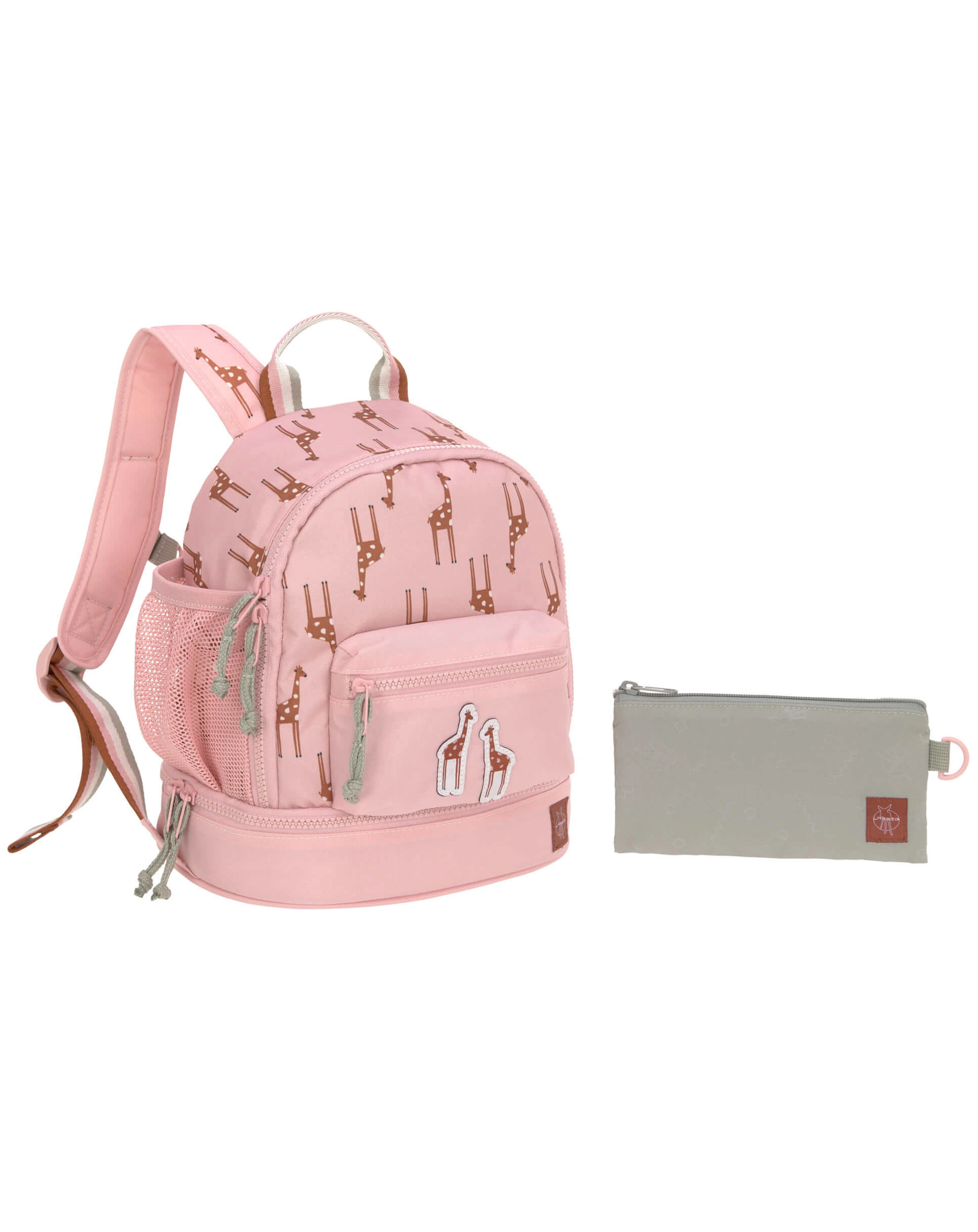 Kindergartenrucksack SAFARI GIRAFFE in rosa