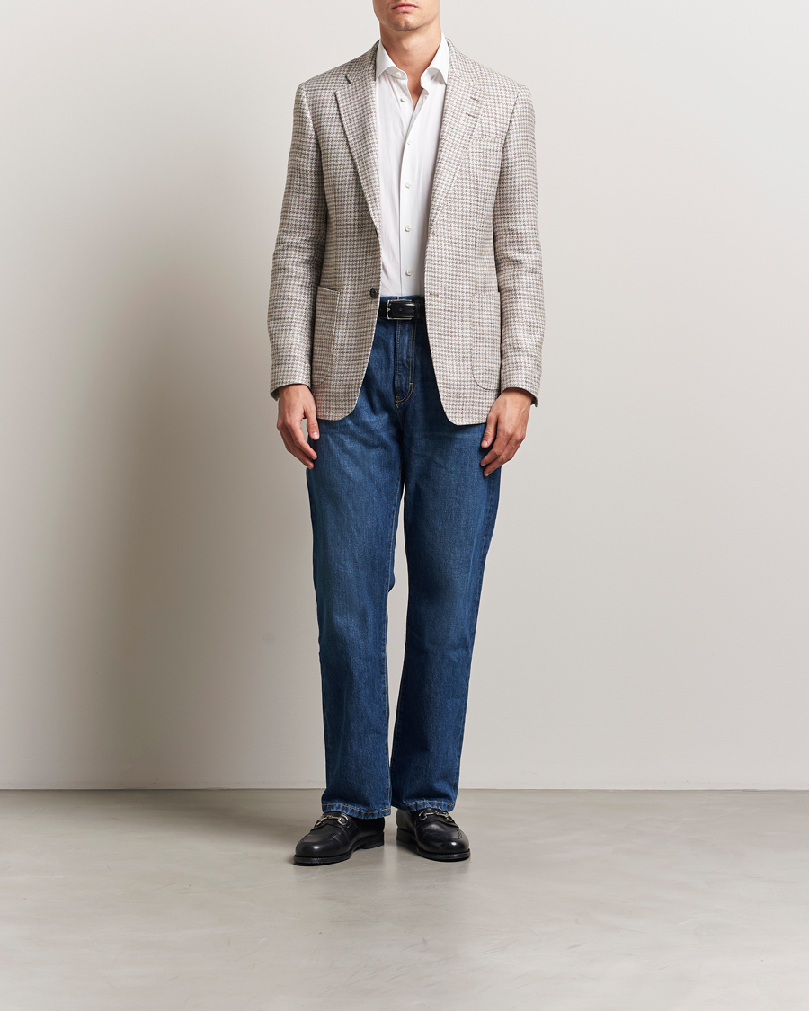 Tiger of Sweden Justin Viscose/Linen Pepita Blazer Tehina