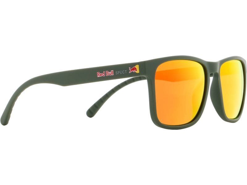 RedBull SPECT Sonnenbrille Edge Olive Green, Braun/Rot Schlüsselloch-Sportbrille