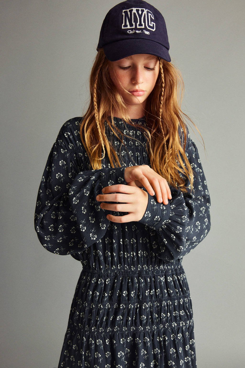 Mango Kids A-lijn jurk marine