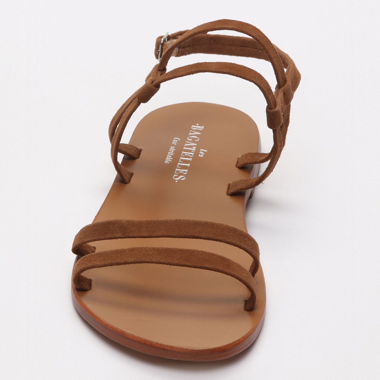 Les Bagatelles Sandales en Cuir Peyton camel/marron