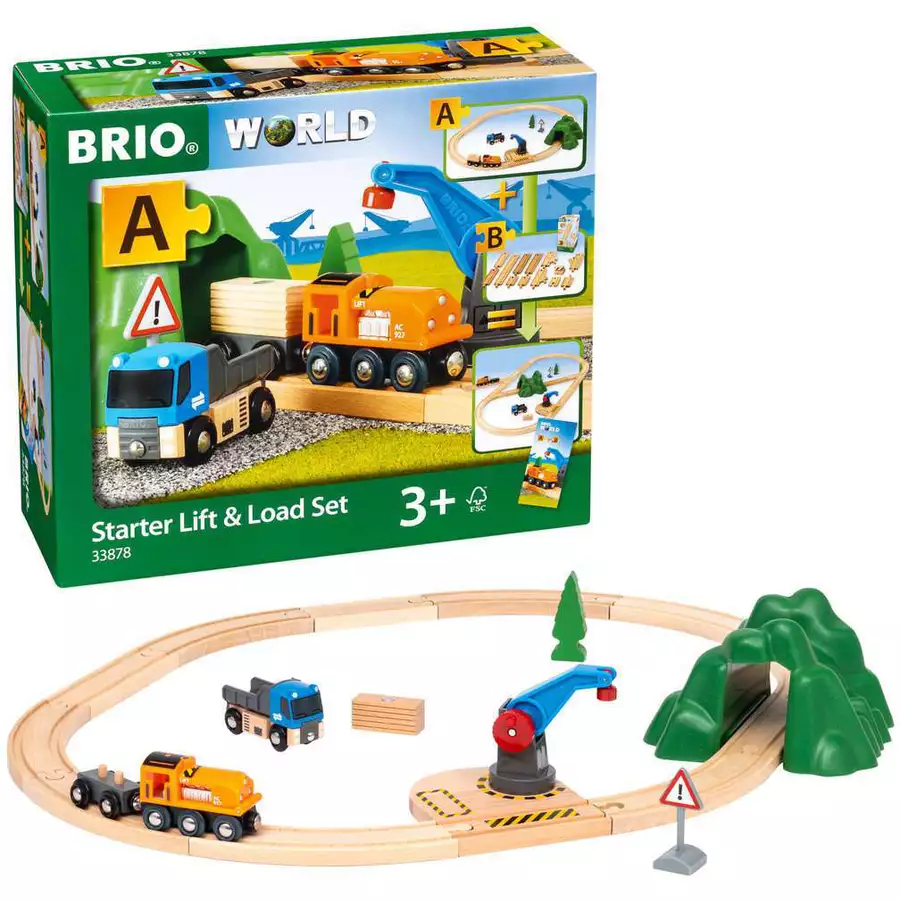 Brio Starterset Güterzug mit Kran bunt