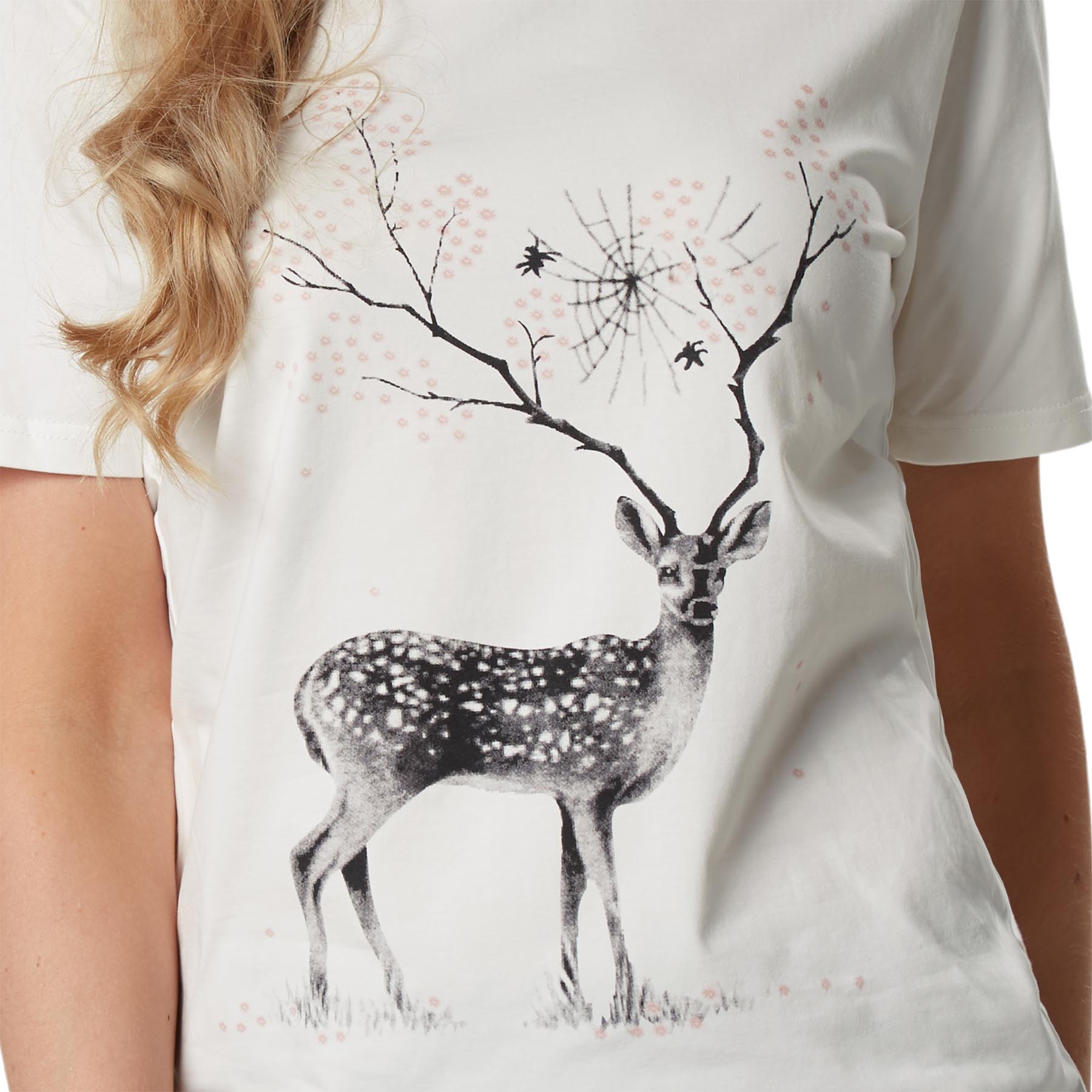tectake® T-Shirt Blumenhirsch
