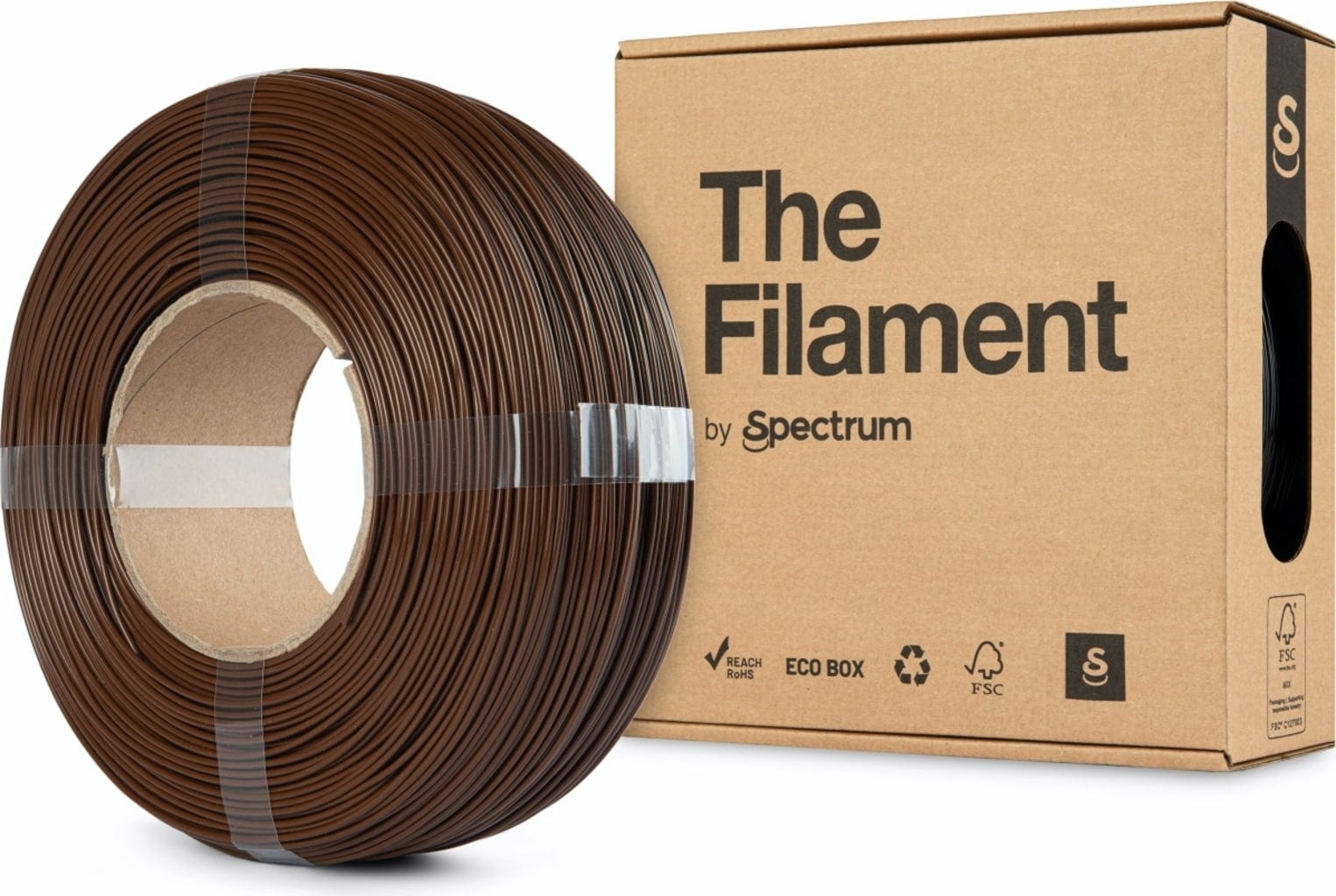 The Filament  ReFill PLA Bison Brown, 1,75 mm / 1000 g    Zuverlässiges & kostengünstiges PLA ohne Spule in Bison Brown