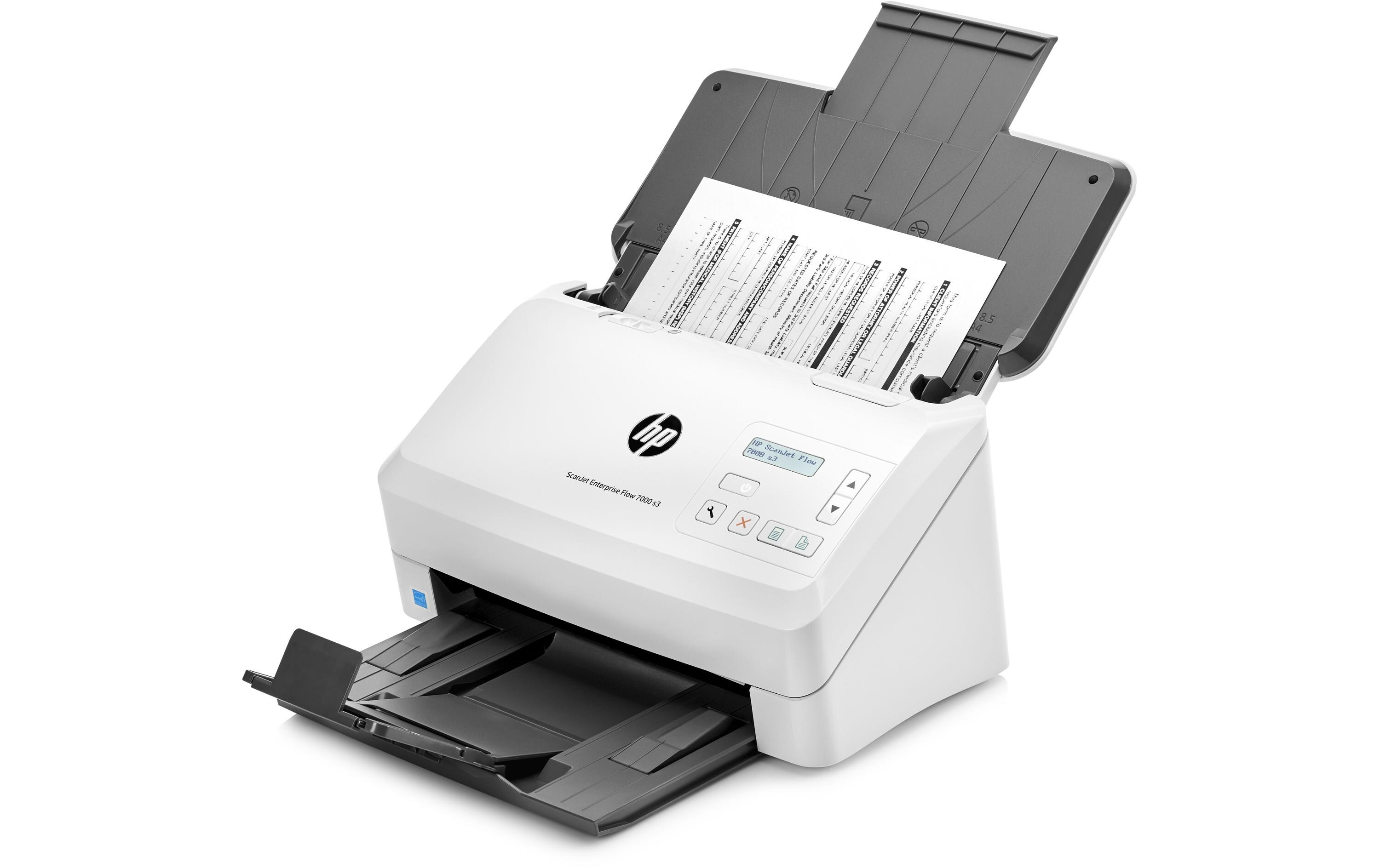 Dokumentenscanner ScanJet Enterprise Flow 7000 s3<br>Scanner für kleine Unternehmen mit einem Scanvolumen bis zu 7500 Seiten pro Tag