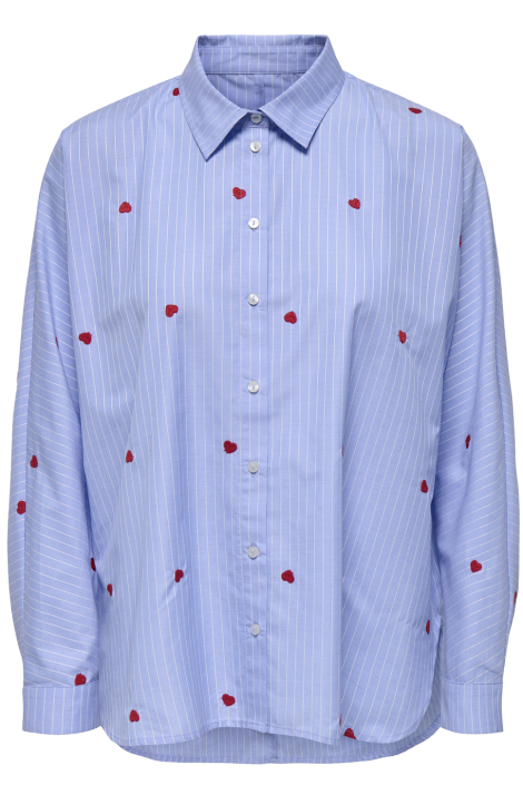 Only blauwe dames blouse