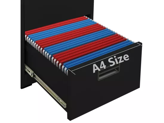Classeur Noir 46x62x72,5 cm Acier