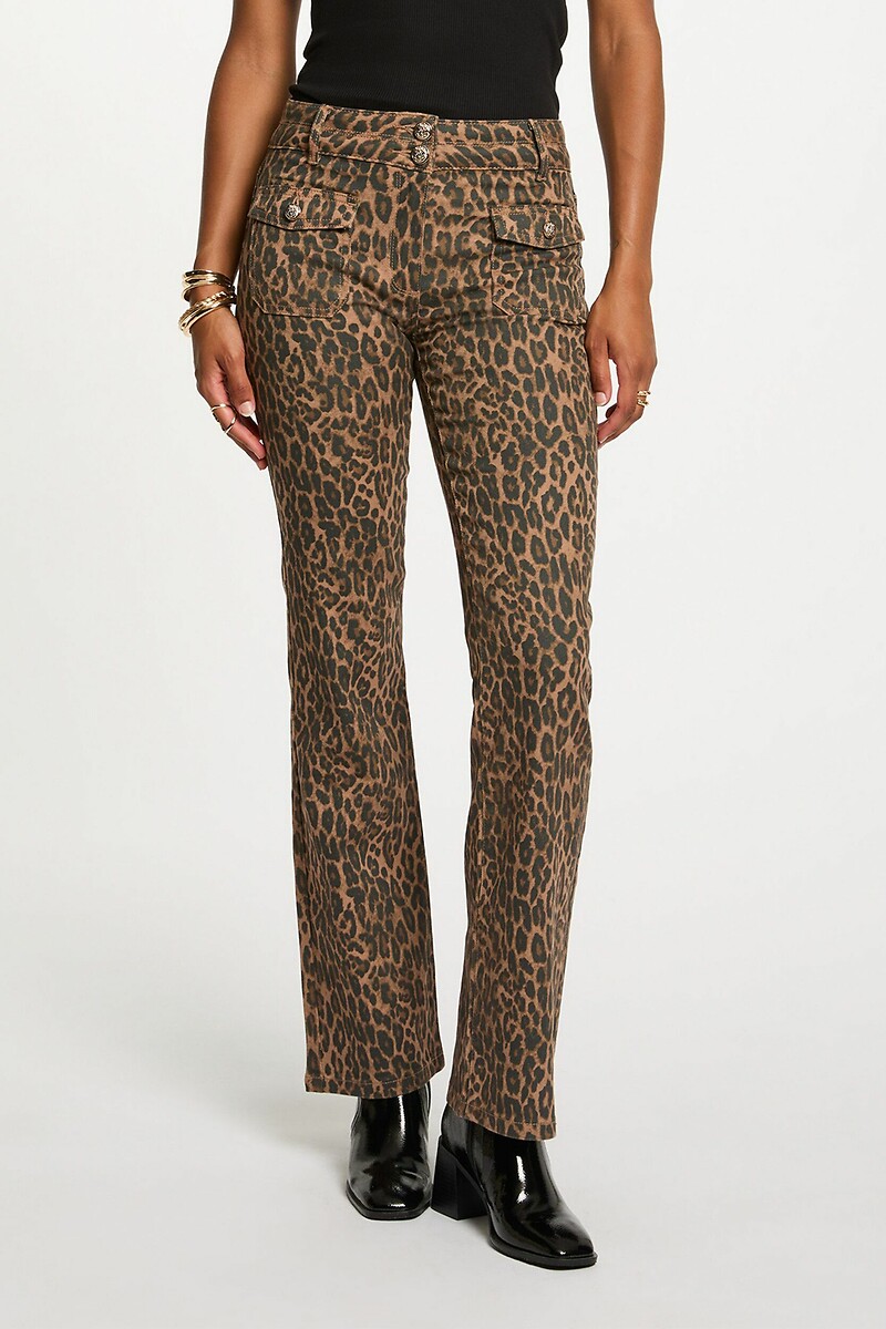 MORGAN<br>Calça jeans boca de sino, cintura alta
