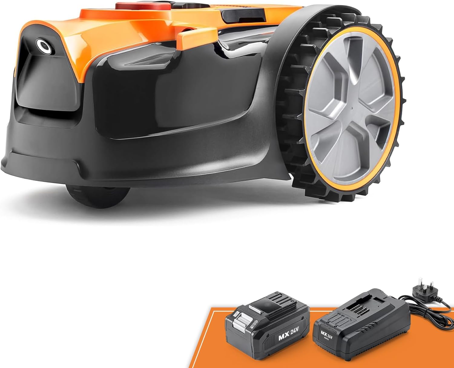 Lawnmaster OcuMow® Mähroboter kabellos 80 ㎡ Rasenmäher Roboter mit 2Ah Akku Kompaktmodell Einsteiger-Modell ohne Begrenzungskabel