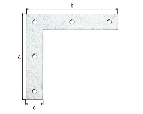 Hoekbeugel vierkant 160x160x30 mm, sendzimir verzinkt, 1 stuk