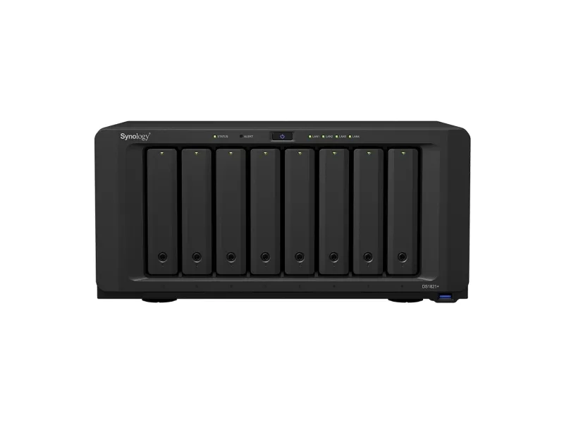 Synology Disk Station DS1821  - NAS-server - 8 bays - SATA 6Gb/s - RAID 0, 1, 5, 6, 10, JBOD - RAM 4 GB - Gigabit Ethernet - iSCSI support