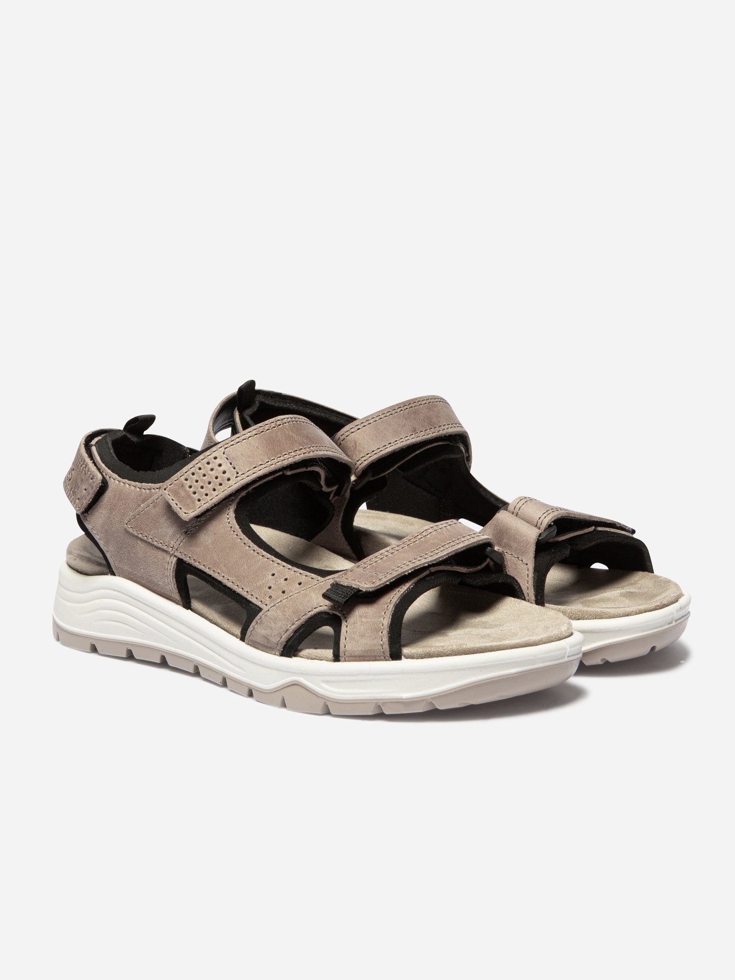 Sandales à Scratch Femme Beige