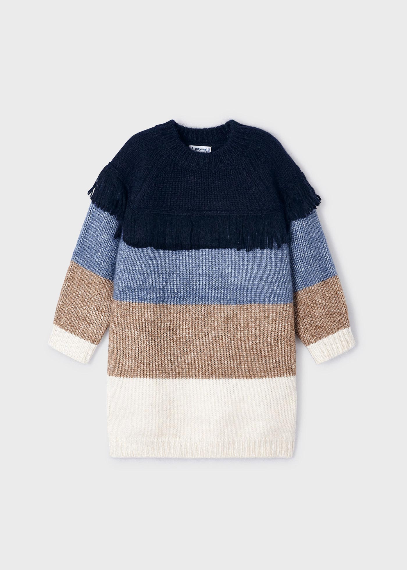 Vestido infantil de malha de poliéster reciclado