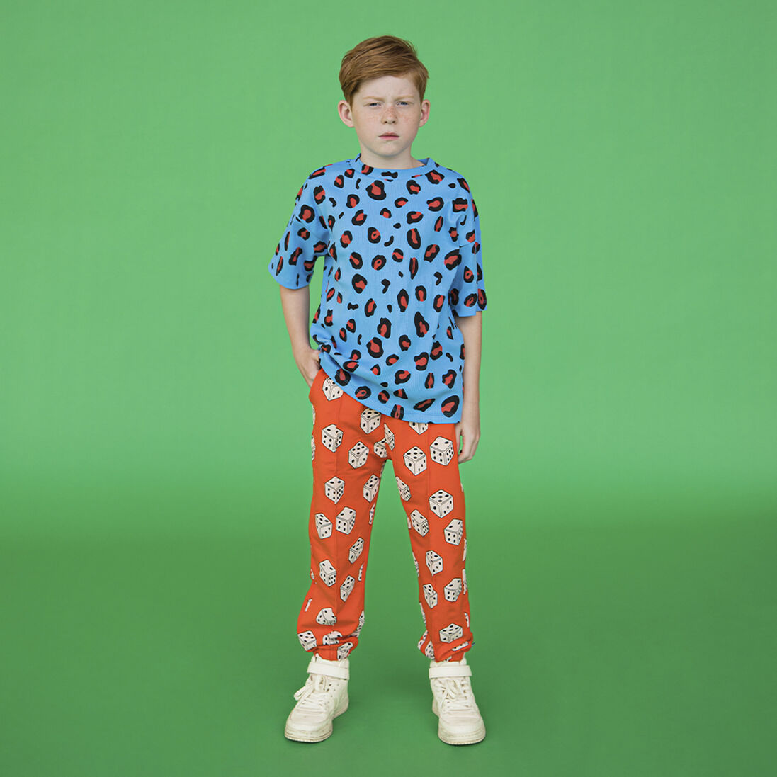 CARLIJNQ blauwe carlijnq t-shirt leopard - t-shirt oversized