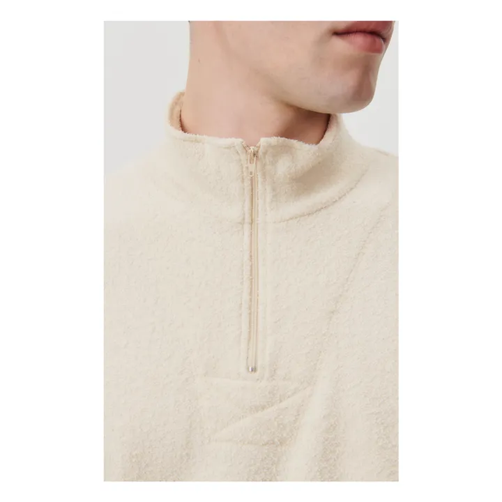 American Vintage Sweat Zippé Bobypark Eponge | Ecru