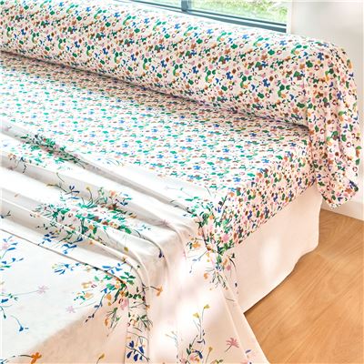 Linge de lit fleurs des champs