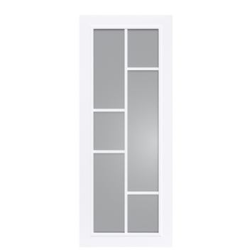 Arne & Bodil binnendeur ABD506 rook glas - extra wit afgelakt - glaslat extra wit