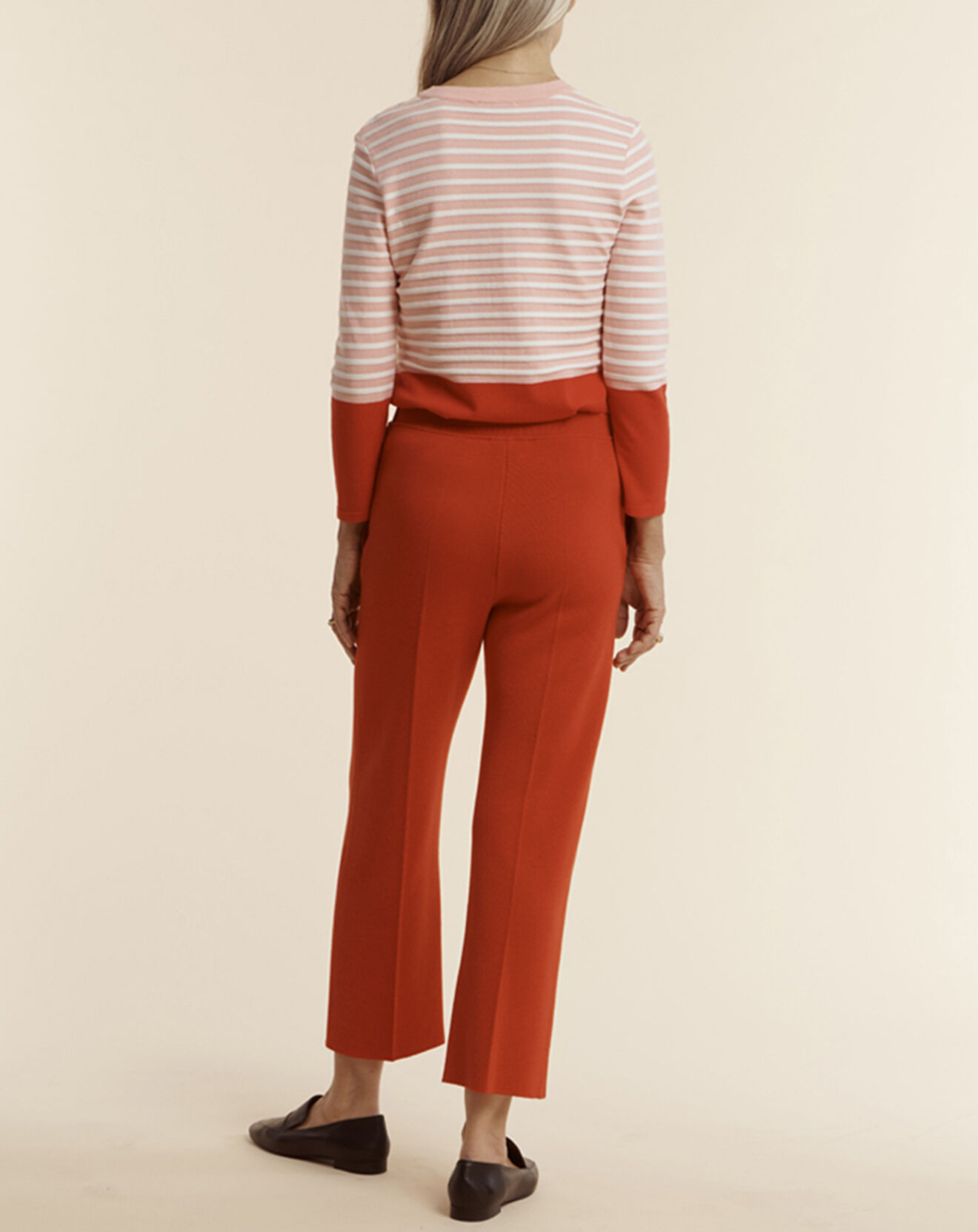 Devernois Pantalon droit en Laine mélangée Yao rouge