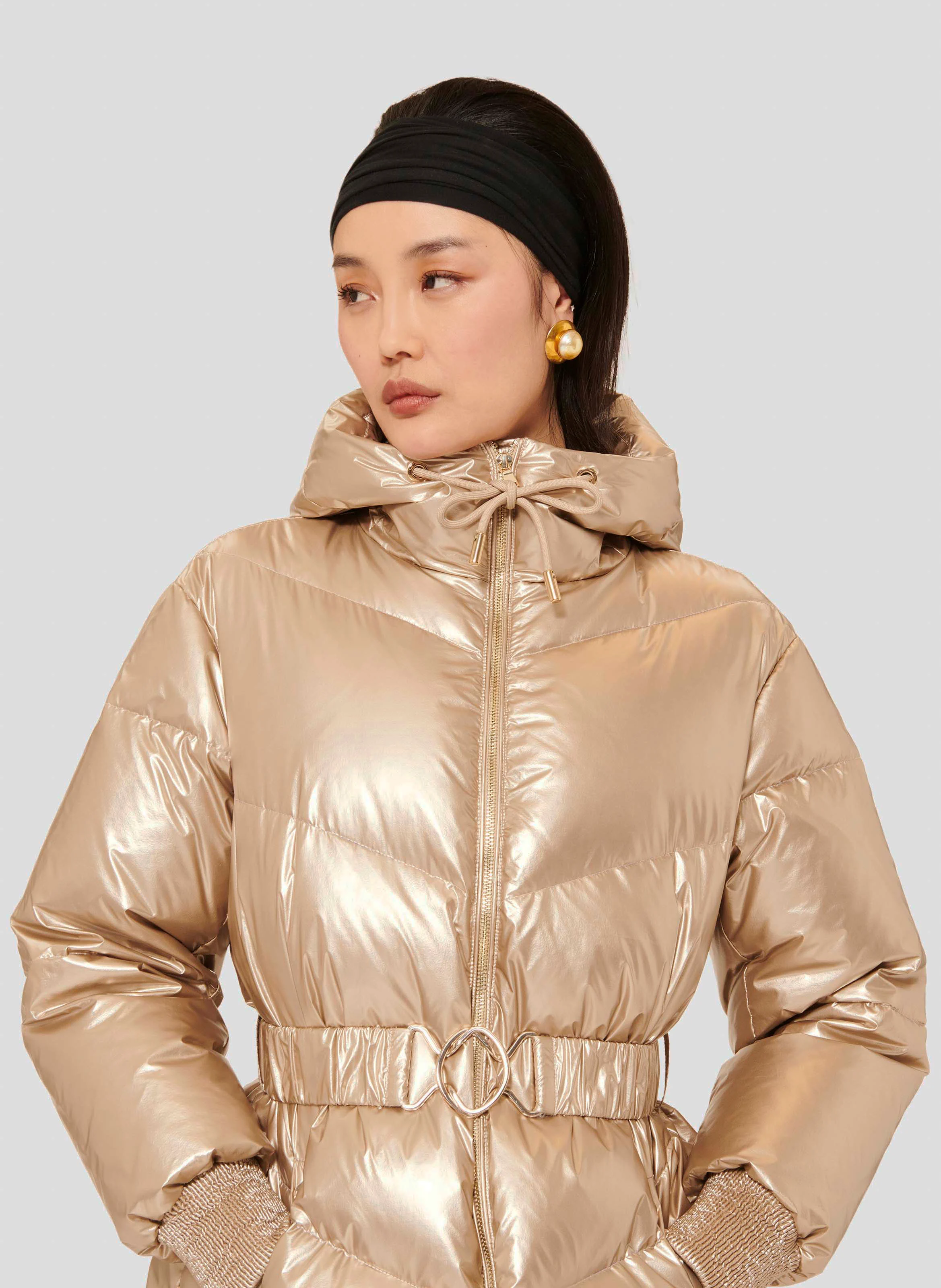 DINA - Doudoune col montant | Beige