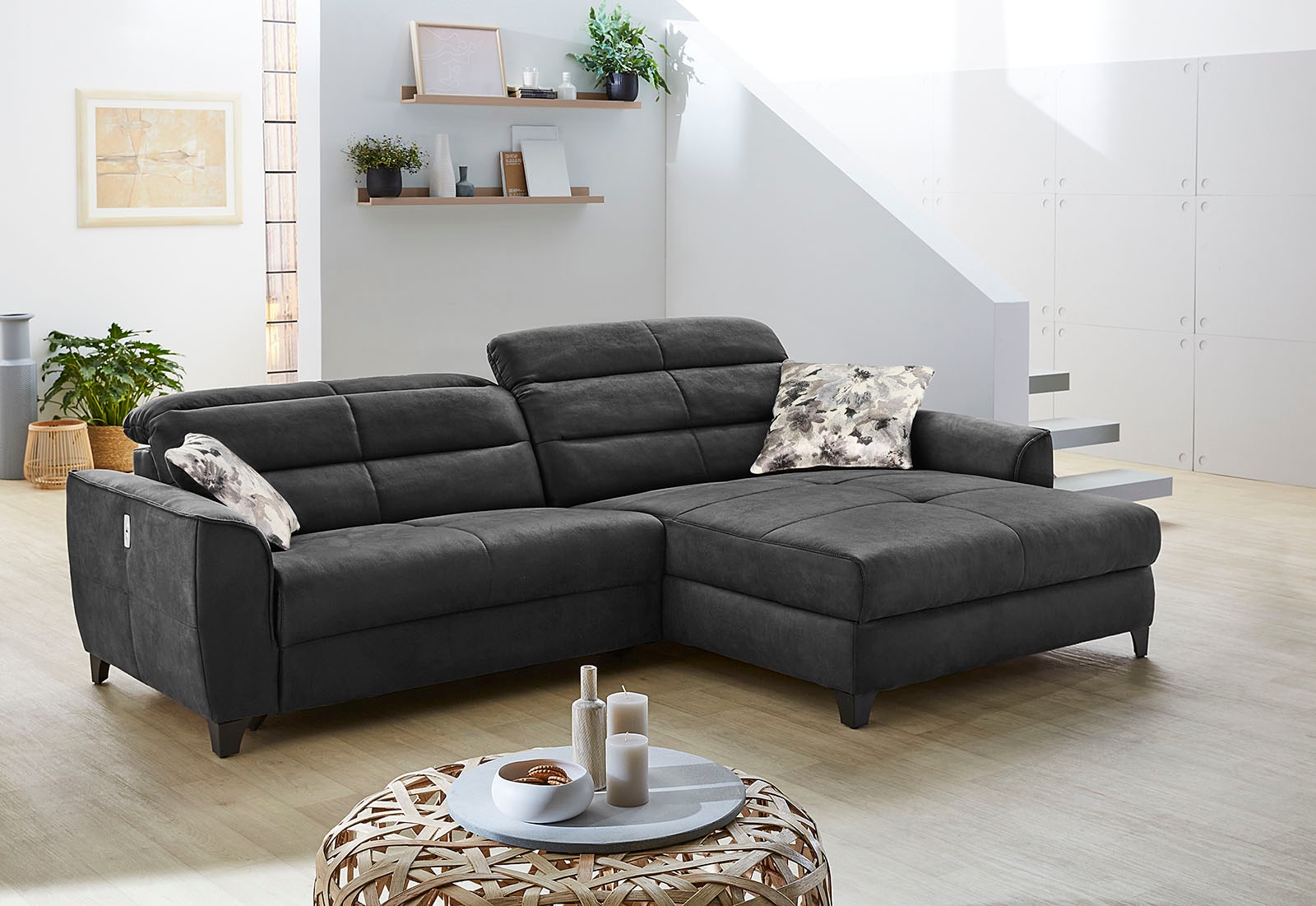 Jockenhöfer Gruppe Ecksofa »Double One L-Form« mit 2x 120cm breiten, elektromotorischen Relaxfunktionen