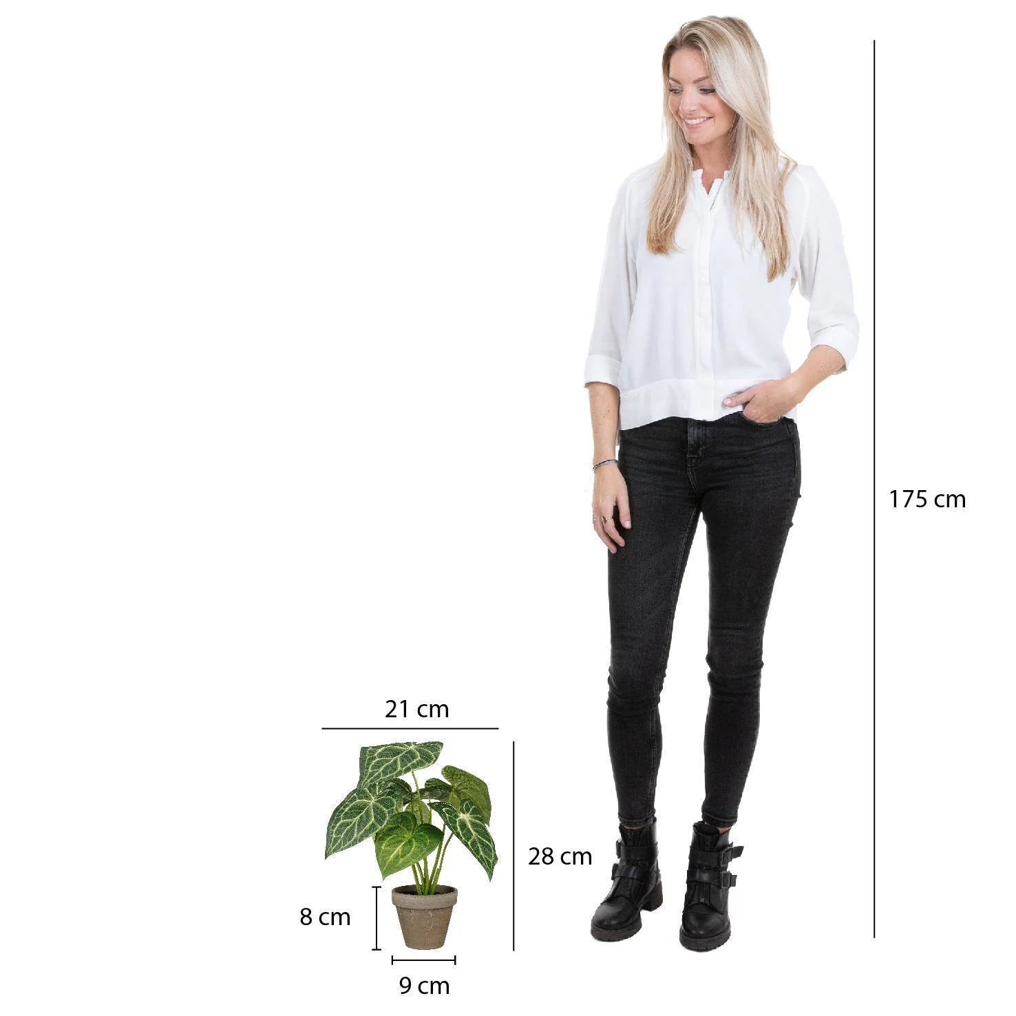 Mica Decorations kunstplant Caladium