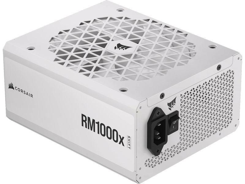 Corsair Netzteil RMx SHIFT White RM1000x 1000 W Vollmodulares ATX-Netzteil mit 1000 W und 80 PLUS Gold Zertifizierung