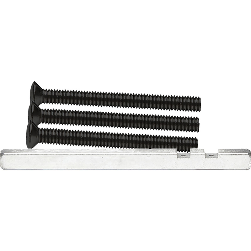 AXA krukstift RVS + bouten M6x70mm zwart