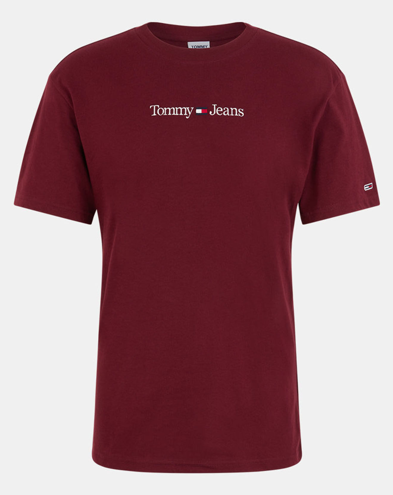 Tommy Jeans T-Shirt Classic Linear logo bordeaux