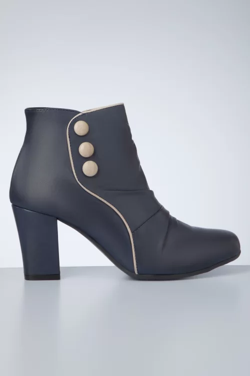Miz Mooz Haze enkellaarsjes in denim blauw