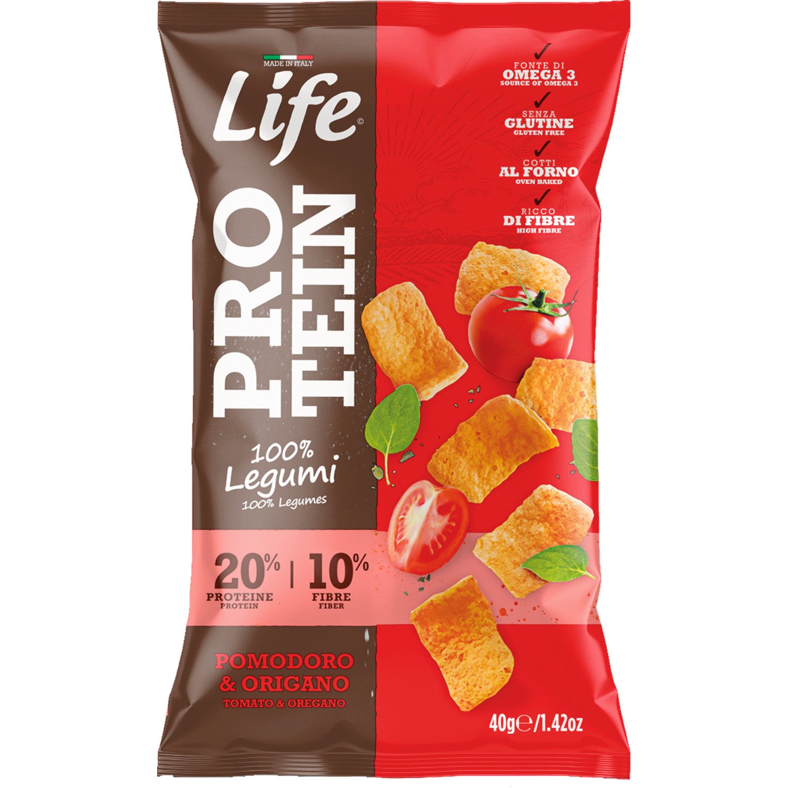 Life Protein Snacks Tomaten Oregano 40g
