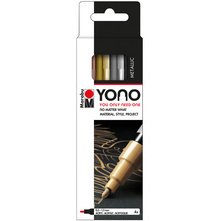 Feutre acrylique 'YONO', 1,5 - 3,0 mm, set de 4 METAL