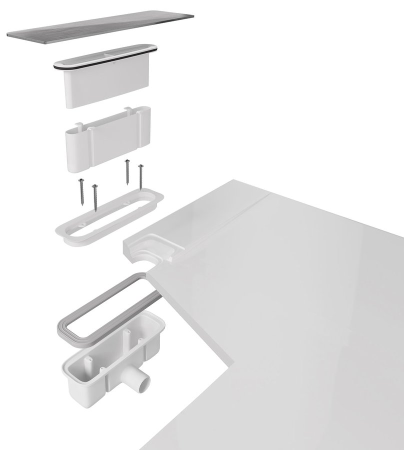Polysan Kazuko douchebakafvoer 40mm RVS geborsteld